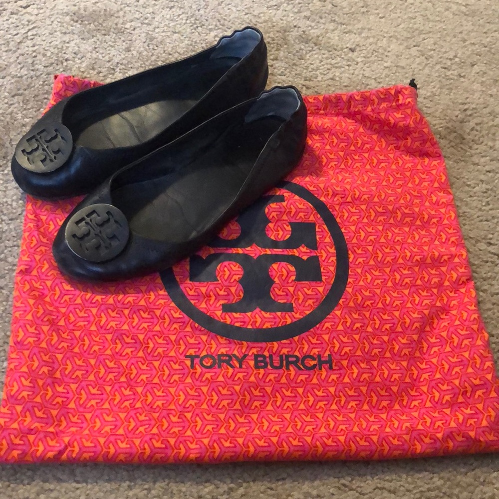 Tory Burch Mini Travel Leather Ballet Flats
